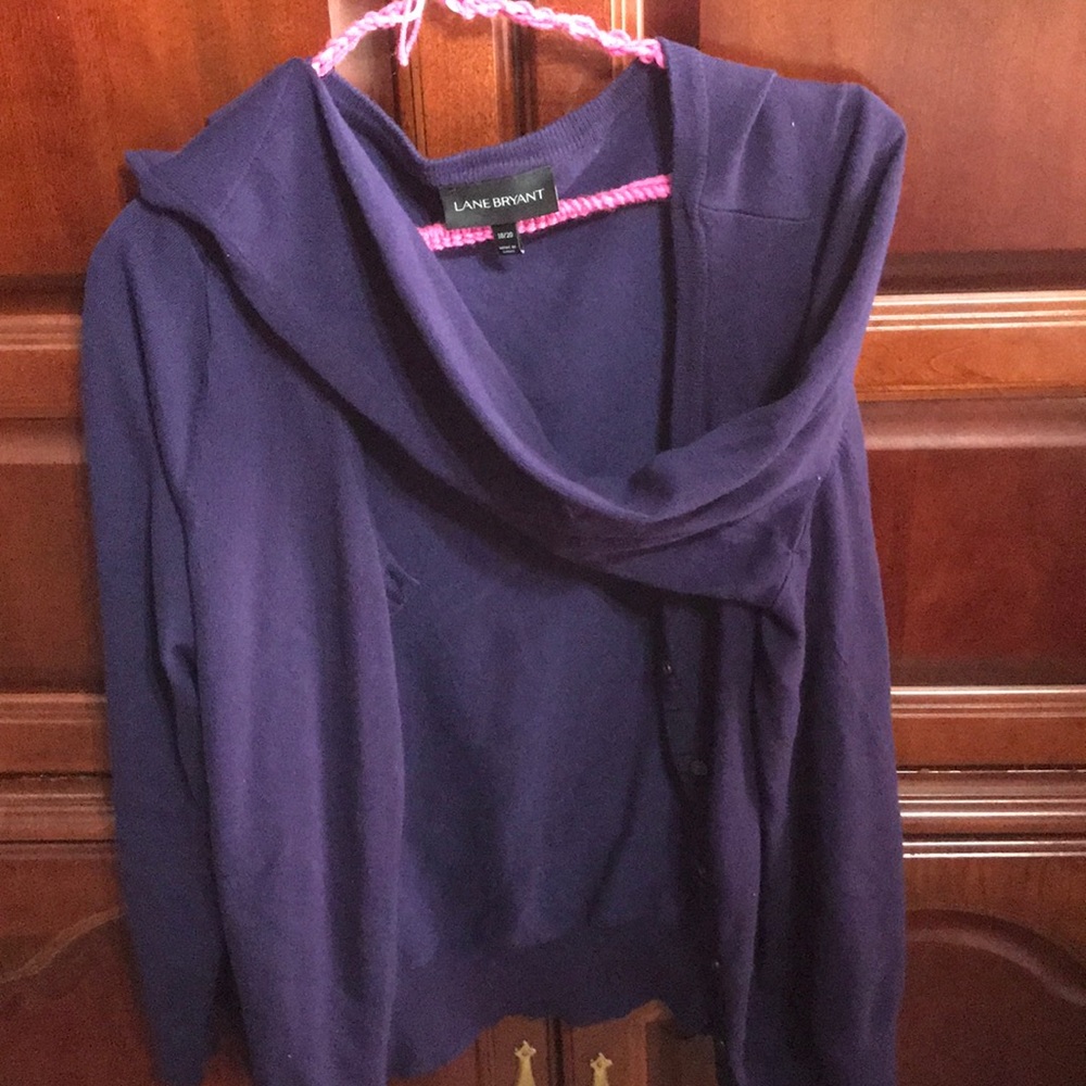 Purple sweater button up